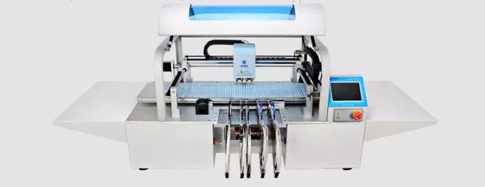 Transmission System Synchronous belt+linear guide4 Heads 11000cph LED PCB Assembly Machine With 7 Inch Touch Screen