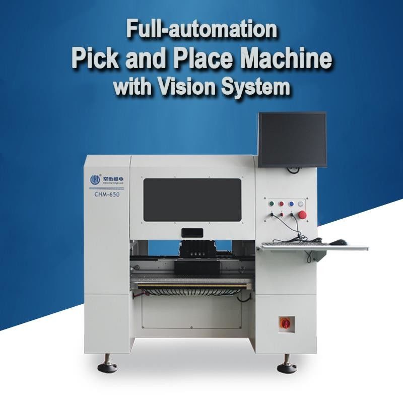 Automatic Nozzle Change  PCB Pick And Place Machine CHM-650 with High Speed High precision