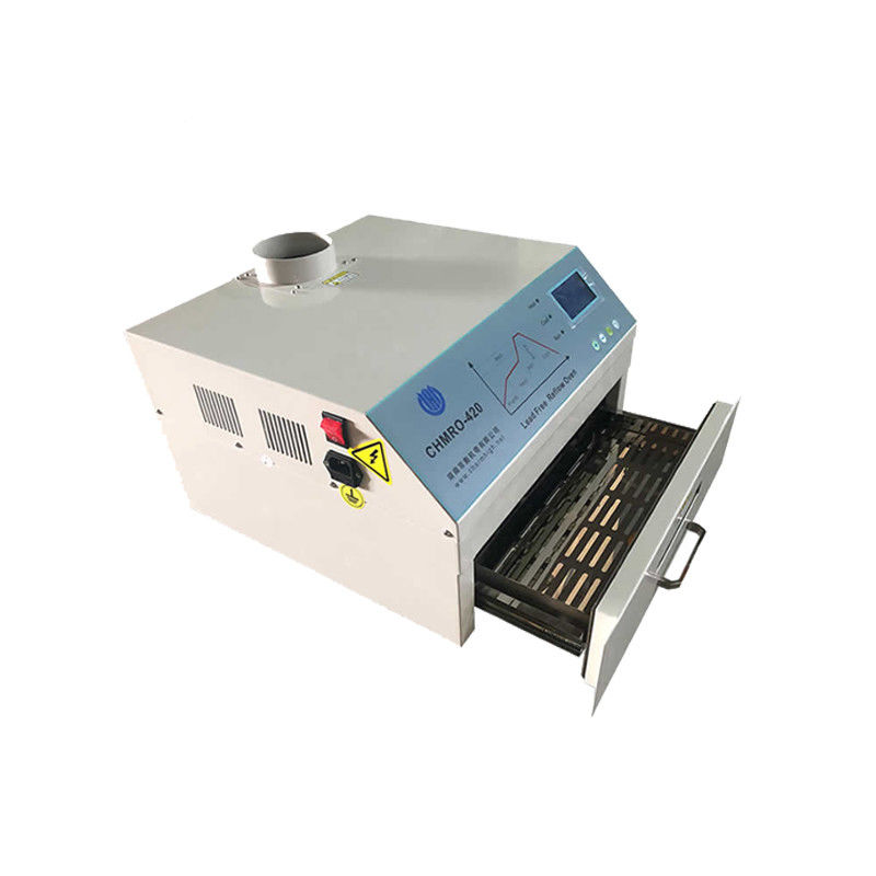 Small SMT Production Line :Desktop  SMT P&P Machine CHM-T48VB+Reflow Oven CHMRO-420+Stencil Printer CHM-T3040
