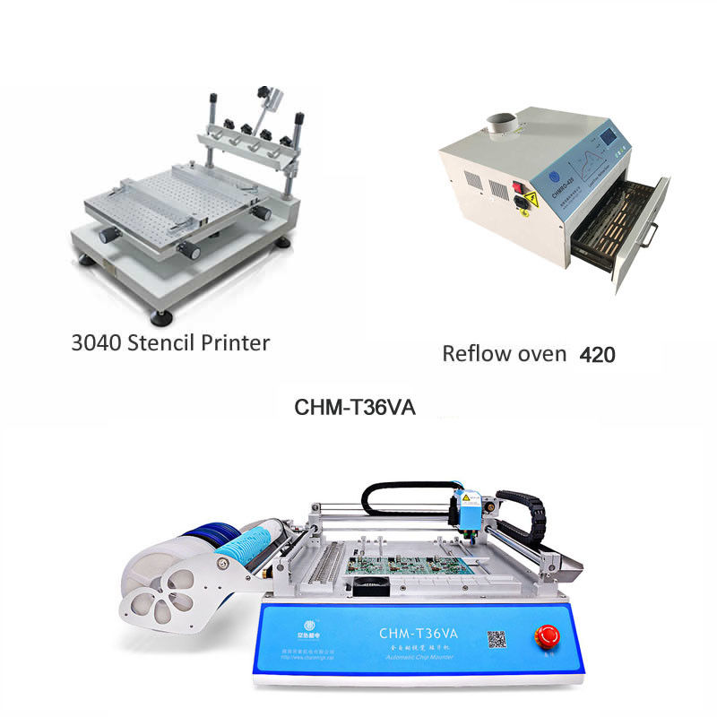 High Precision AC220V SMT Line Equipment , Control Accuracy 0.025mm Pick And Place Equipment