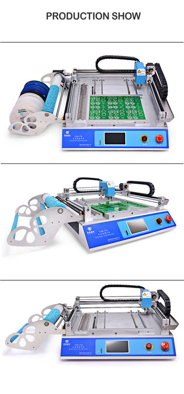 Desktop PCB SMT Pick And Place Machine 2 Mounting Heads CHM-T36