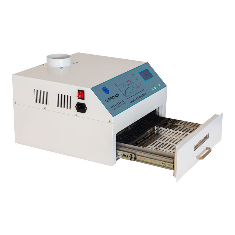 300mm*300mm PCB Hot Air Reflow Oven Chmro-420 With Infrared Heating Station